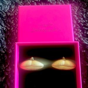 Schiaparelli Lips Earrings, small. Hard to find. Authentic. Pierced